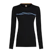 Dámske tričko Icebreaker Merino 200 Oasis LS Crewe Mountain Pulse Black