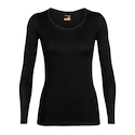 Dámske tričko Icebreaker Merino 200 Oasis LS Scoop Black