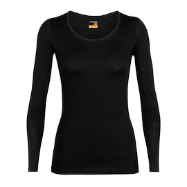 Dámske tričko Icebreaker Merino 200 Oasis LS Scoop Black