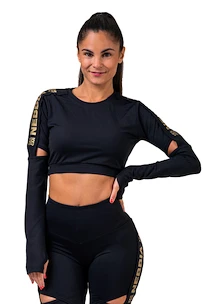 Dámske tričko Nebbia  Crop Top 821 black