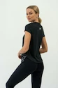 Dámske tričko Nebbia  FIT Activewear T-Shirt “Airy” with Reflective Logo black