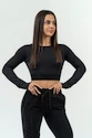 Dámske tričko Nebbia Intense Women's Long Sleeve Crop Top Perform 839 Black