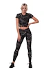 Dámske tričko Nebbia Ocean Selected Crop top Active 568 volcanic black XS