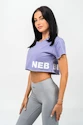 Dámske tričko Nebbia  Oversized Crop Top purple