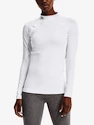 Dámske tričko Under Armour ColdGear Authentics Mockneck-WHT