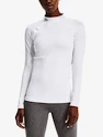 Dámske tričko Under Armour ColdGear Authentics Mockneck-WHT L