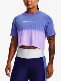 Dámske tričko Under Armour DIP DYE CROP SS-BLU