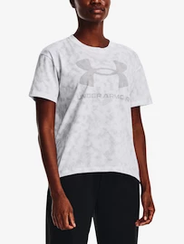 Dámske tričko Under Armour LOGO AOP HEAVYWEIGHT SS-WHT