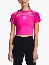 Dámske tričko Under Armour Run Anywhere Crop SS-PNK