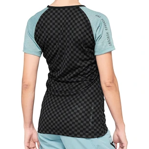 Dámsky cyklistický dres 100%  Airmatic Women's Jersey Seafoam Checkers