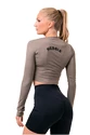 Dámsky top Nebbia Hero Sporty Hero crop top long sleeve mocha