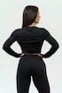 Dámsky top Nebbia Intense Women's Long Sleeve Crop Top Perform 839 Black