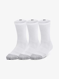 Detske ponožky Under Armour  3pk Crew Yth-WHT