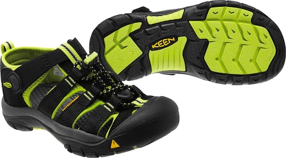 Detské sandále Keen  Newport H2 K Black/Lime Green