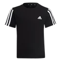 Detské tričko adidas  Essentials 3-Stripes T-Shirt Black 116 cm