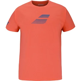 Detské tričko Babolat Exercise Cotton Tee Boy Hot Coral