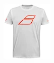 Detské tričko Babolat  Strike Cotton Tee Jr White/Strike Red 8 - 10 rokov