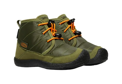 Detské vonkajšie topánky Keen Howser II Chukka Wp Capulet Olive/Russet Orange