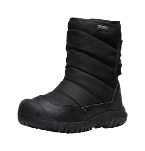 Detské vonkajšie topánky Keen Puffrider Wp Black/Steel Grey  US 11