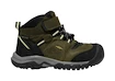 Detské vonkajšie topánky Keen Ridge Flex Mid Wp Dark Olive/Dusky Citron