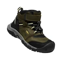 Detské vonkajšie topánky Keen Ridge Flex Mid Wp Dark Olive/Dusky Citron