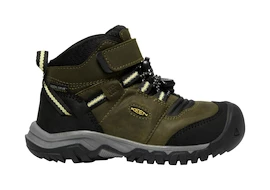 Detské vonkajšie topánky Keen Ridge Flex Mid Wp Dark Olive/Dusky Citron