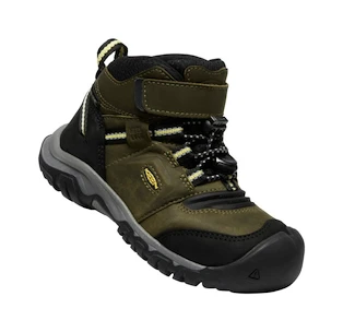 Detské vonkajšie topánky Keen Ridge Flex Mid Wp Dark Olive/Dusky Citron  US 12