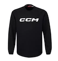 Detský sveter CCM  LOCKER ROOM FLEECE CREW Black