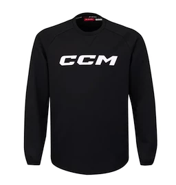 Detský sveter CCM LOCKER ROOM FLEECE CREW Black