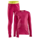 Detský termo set Craft  Core Warm Baselayer Junior pink  110 cm