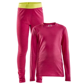 Detský termo set Craft Core Warm Baselayer Junior pink