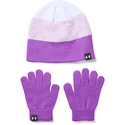 Dievčenské rukavice Under Armour  Beanie Glove Combo purple