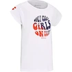 Dievčenske tričko Babolat  Exercise Cotton Tee Girl White