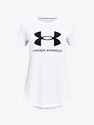 Dievčenske tričko Under Armour  SPORTSTYLE LOGO SS-WHT