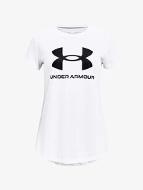 Dievčenske tričko Under Armour SPORTSTYLE LOGO SS-WHT