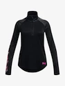 Dievčenske tričko Under Armour  Tech Graphic 1/2 Zip -BLK L