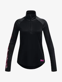 Dievčenske tričko Under Armour Tech Graphic 1/2 Zip -BLK