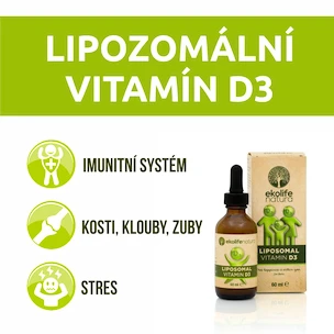 Ekolife Natura  Liposomal Vitamin D3 (Lipozomální vitamín D3) 60 ml