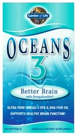 Garden of Life Oceans 3 Better Brain Omega-3 Podpora činnosti mozku 90 kapslí