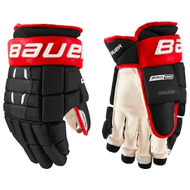 Hokejové rukavice Bauer Pro Series Black/Red Junior