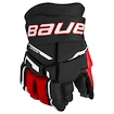 Hokejové rukavice Bauer Supreme M3 Black/Red Junior 11 palcov