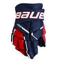 Hokejové rukavice Bauer Supreme M5PRO Navy/Red/White Intermediate 12 palcov