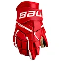 Hokejové rukavice Bauer Supreme M5PRO Red Intermediate 12 palcov