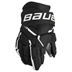 Hokejové rukavice Bauer Supreme MACH Black/White Intermediate 12 palcov