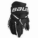 Hokejové rukavice Bauer Supreme MACH Black/White Intermediate 13 palcov