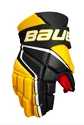 Hokejové rukavice Bauer Vapor 3X Black/Gold Intermediate