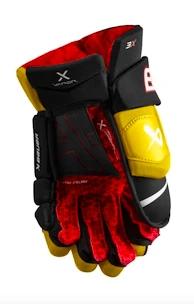 Hokejové rukavice Bauer Vapor 3X Black/Gold Intermediate