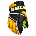 Hokejové rukavice Bauer Vapor 3X Black/Gold Junior 11 palcov