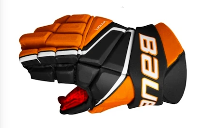 Hokejové rukavice Bauer Vapor 3X Black/Orange Intermediate