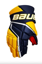 Hokejové rukavice Bauer Vapor 3X Navy/Gold Intermediate